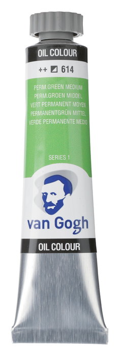 Van Gogh Peinture à l'huile Vert Permanent Moyen 614, 20 ml Van Gogh Peinture à l'huile Vert Permanent Moyen 614, 20 ml