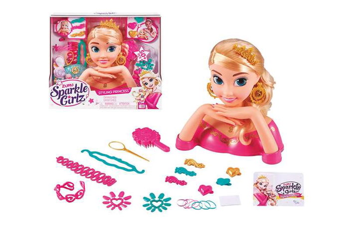 Zuru Sparkle Girlz Buste de coiffure et design d'ongles, 25cm Zuru Sparkle Girlz Buste de coiffure et design d'ongles, 25cm