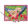 Ravensburger 25852 CreArt Kids - Kit de peinture par numéros avec cadre - Labrador et tulipes - 31x21 cm - À partir de 7 ans