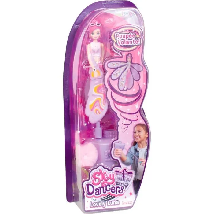 Lansay Sky Dancers Lovely Luna - Poupée volante magique sans piles - Jouet pour enfant dès 6 ans - Rose