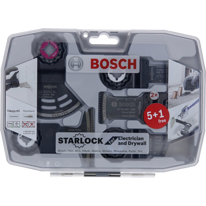 Bosch Professional Coffret Starlock spécial électricien et plaquiste - 6 pièces Bosch Professional Coffret Starlock spécial électricien et plaquiste - 6 pièces