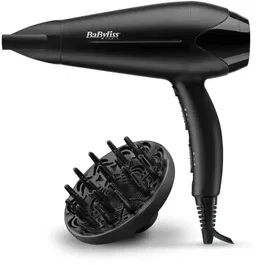 BaByliss Power Dry 2100 Seche-cheveux D563DE 2100W avec Concentrateur et Diffuseur, 3 Températures et 2 Vitesses, Technologie Céramique