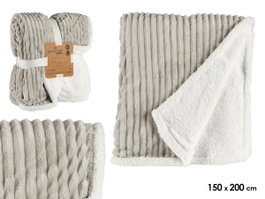 GIFTDECOR Manta Pana Gris Claro