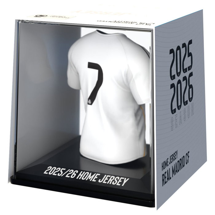 FANCOLLEX Figurine Mini Camiseta Real Madrid en vinyle, acrylique et plastique biodégradable avec étui (9,5 x 9,1 cm)