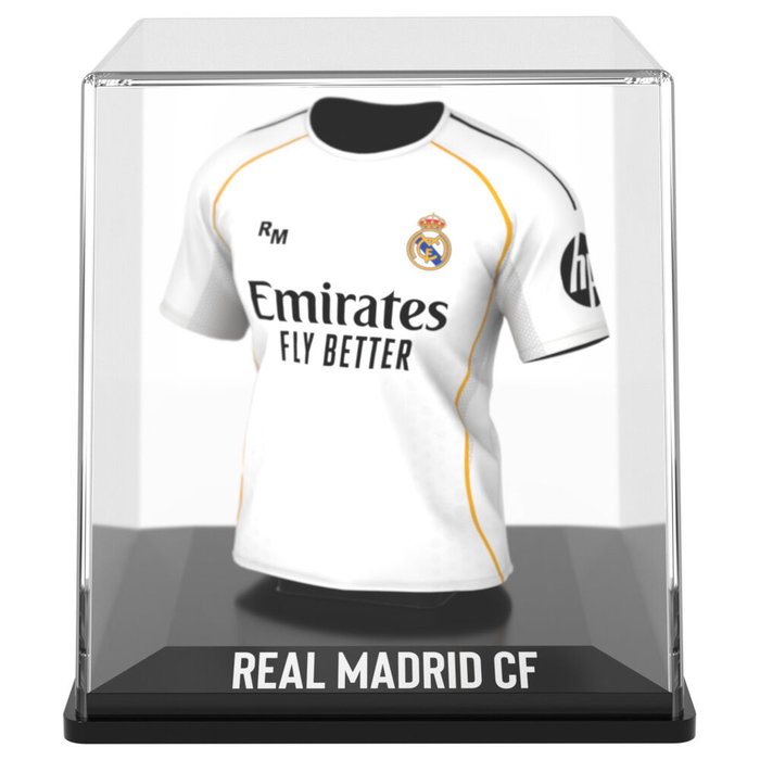 FANCOLLEX Figurine Mini Camiseta Real Madrid en vinyle, acrylique et plastique biodégradable avec étui (9,5 x 9,1 cm)
