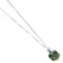THE CARAT SHOP Colgante Slytherin Harry Potter - Collier plaqué argent en alliage de zinc, 20 x 25 mm, chaîne 40 cm + extension 5 cm