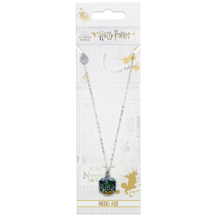 THE CARAT SHOP Colgante Slytherin Harry Potter - Collier plaqué argent en alliage de zinc, 20 x 25 mm, chaîne 40 cm + extension 5 cm THE CARAT SHOP Colgante Slytherin Harry Potter - Collier plaqué argent en alliage de zinc, 20 x 25 mm, chaîne 40 cm + extension 5 cm