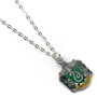 THE CARAT SHOP Colgante Slytherin Harry Potter - Collier plaqué argent en alliage de zinc, 20 x 25 mm, chaîne 40 cm + extension 5 cm
