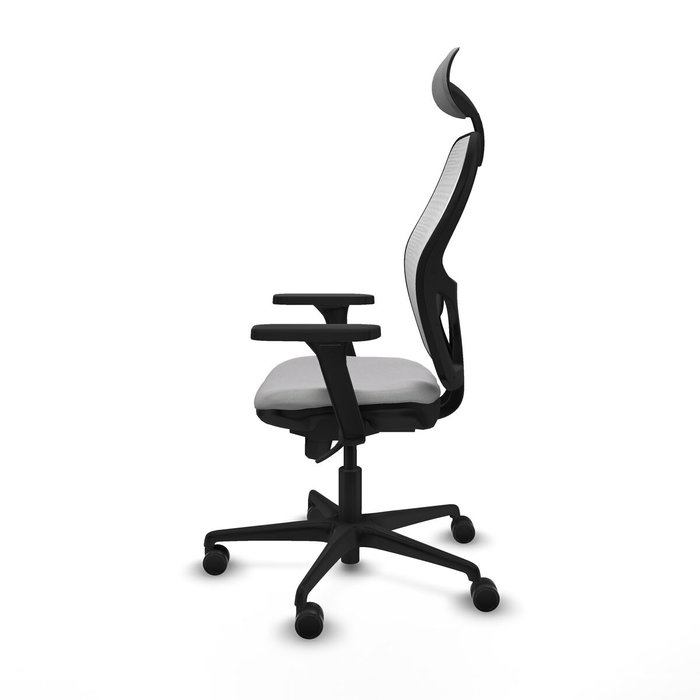 Piqueras y Crespo Chaise de Bureau avec Appui-tête 3D036N1 Gris clair