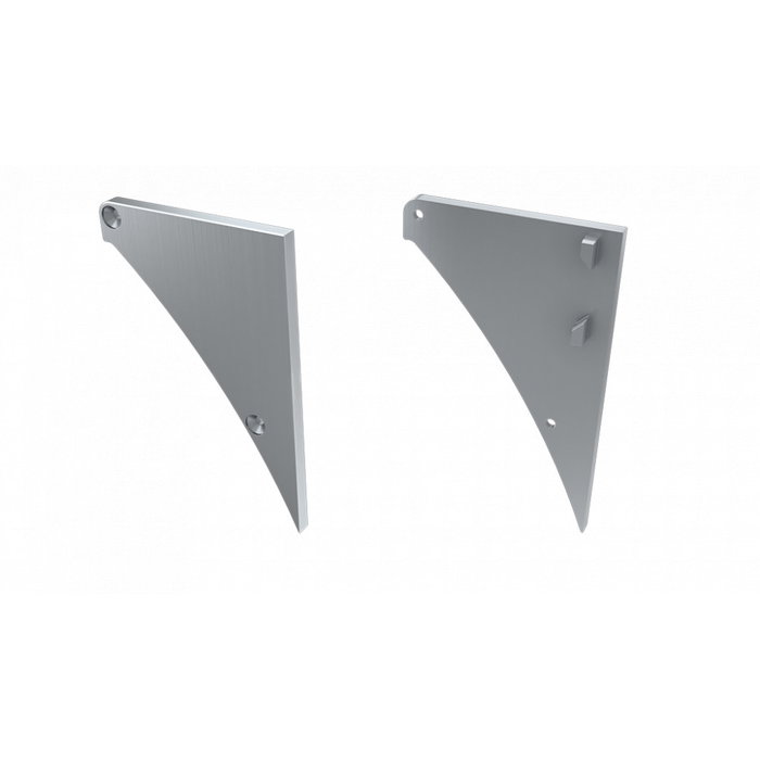 Embout Profil Type CONVA Aluminium Blanc Gauche Embout Profil Type CONVA Aluminium Blanc Gauche