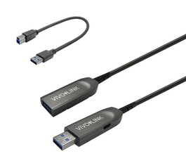 Vivolink Câble USB 3.0 à fibre optique 30m, USB-A mâle vers USB-A femelle