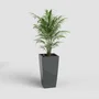 Artevasi Pisa SWS 60 BR - Pot de fleurs plastique Ø33 x H61 cm - 45 L - Gris anthracite - Intérieur/Extérieur