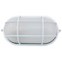 GSC Evolution Applique ovale en aluminium blanc avec grille, E27, Max 60W