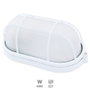 GSC Evolution Applique ovale en aluminium blanc avec grille, E27, Max 60W