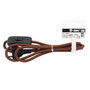 GSC Evolution Câble textile 1,5M (2x0.75mm) avec fiche et interrupteur - Marron