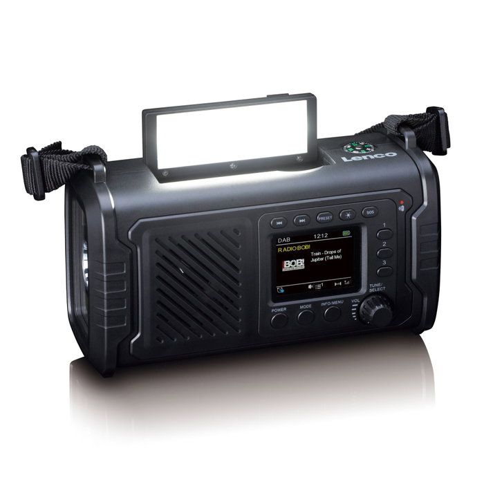 Lenco PDR-055 Radio d'urgence Black