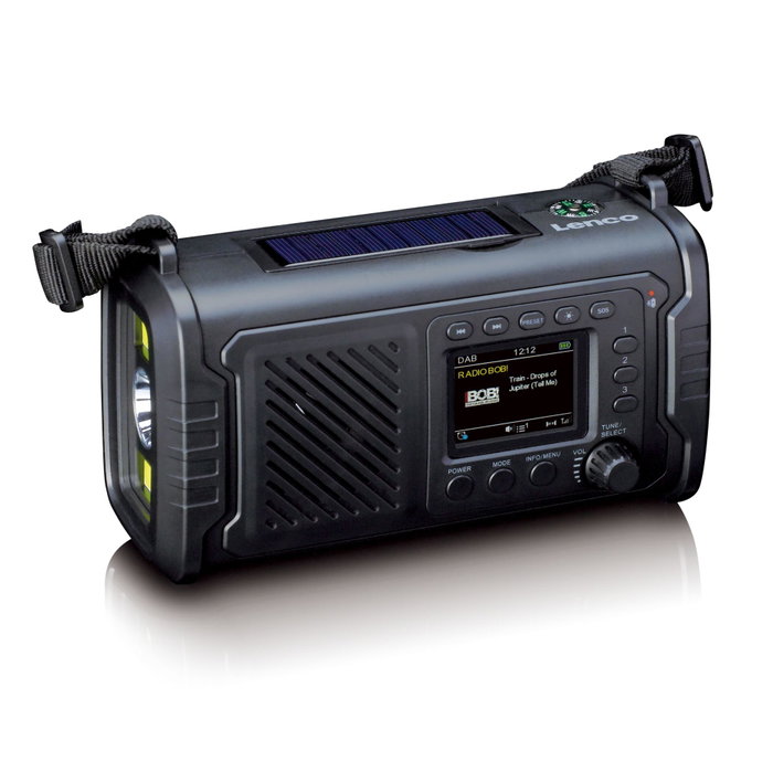 Lenco PDR-055 Radio d'urgence Black