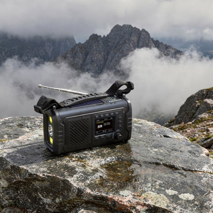 Lenco PDR-055 Radio d'urgence Black