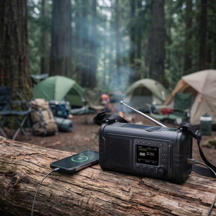 Lenco PDR-055 Radio d'urgence Black