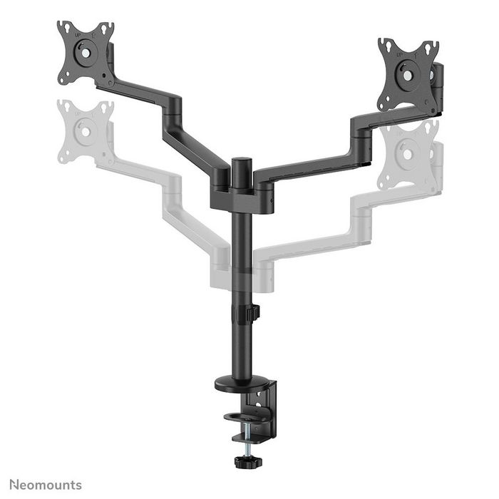 Neomounts DS60-425BL2 Support de bureau double écran à mouvement complet pour écrans 17 à 27 pouces - Noir
