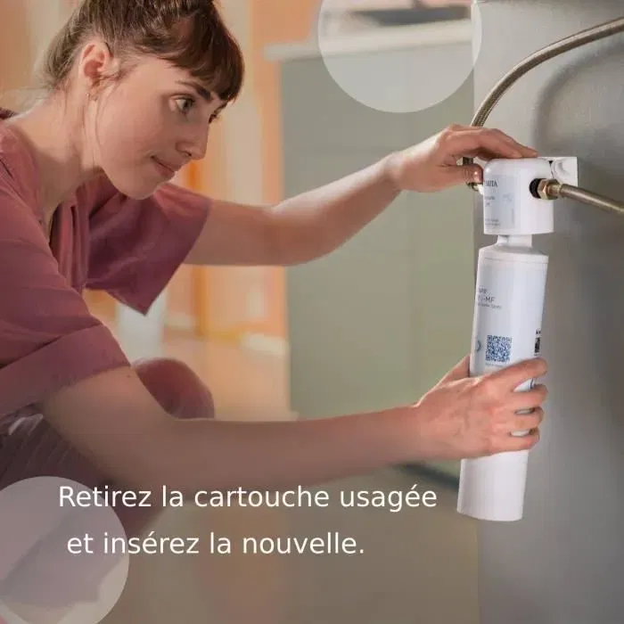 Brita MyPure Slim V-MF - Système de filtration d'eau sous évier avec cartouche longue durée - Jusqu'à 1 an / 8000 L