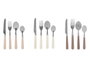 Kinvara Lot de 4 couverts assortis couleurs terre acier et plastique 4x22x4 cm (Set de 12)