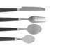 Kinvara Lot de 4 couverts assortis couleurs terre acier et plastique 4x22x4 cm (Set de 12)