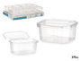 Leknes Boîte de Conservation Rectangulaire 370 ml Plastique Transparent 10.7x5.5x11.7 cm Micro-ondes (Set de 24)