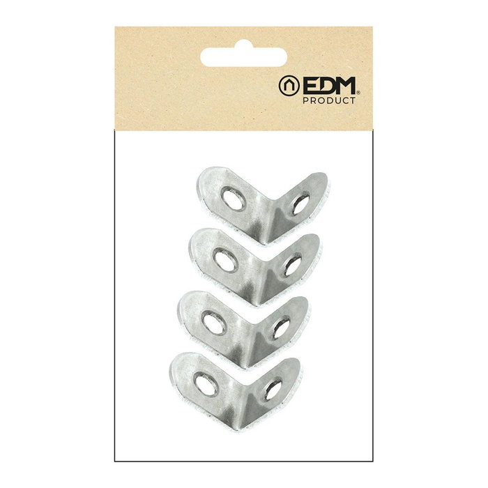 Edm Angle de renfort modèle AN24, 20 x 20 x 16 mm, 4 pièces