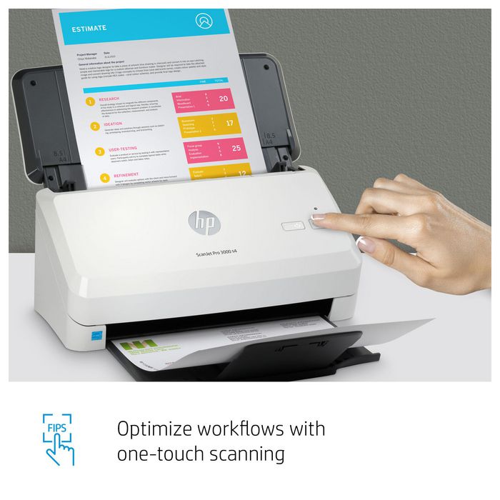 HP ScanJet Pro 3000 s4 - Scanner professionnel à alimentation automatique de documents 50 pages, 40 ppm, couleur et N&B