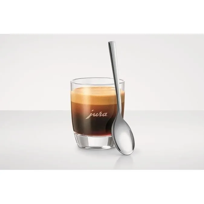 JURA Set de 6 Cuillères à Moka, pour espresso, en inox forgé et poli miroir, élégant JURA Set de 6 Cuillères à Moka, pour espresso, en inox forgé et poli miroir, élégant