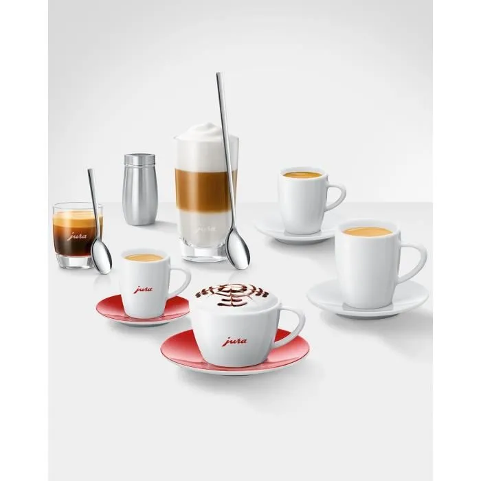 JURA Set de 6 Cuillères à Moka, pour espresso, en inox forgé et poli miroir, élégant JURA Set de 6 Cuillères à Moka, pour espresso, en inox forgé et poli miroir, élégant