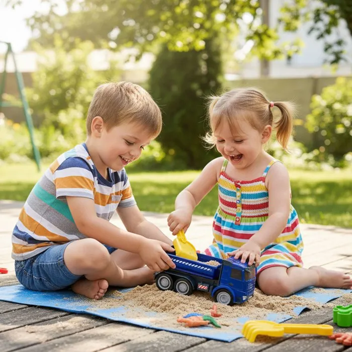 Klein - 3803 - Camion-benne Mercedes Arocs 1:24 - Benne basculante avec trappe - Roues souples - Jouet enfant dès 3 ans - 30 cm