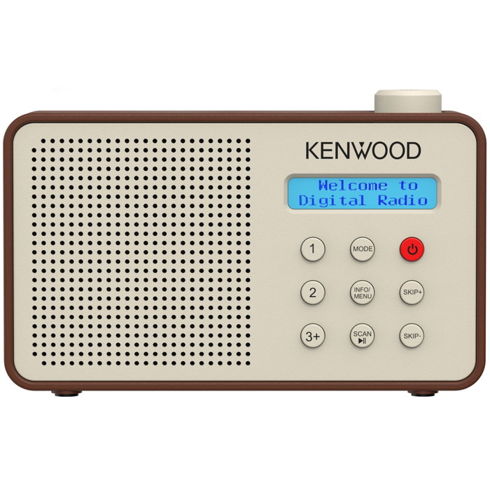 Kenwood CR-M25DAB Radio DAB+ Portable avec Bluetooth, Couleur Brun