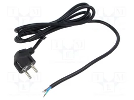 POS Câble d'alimentation H05VV-F 3x1mm² CEE 7/7 mâle angulaire 1,8m