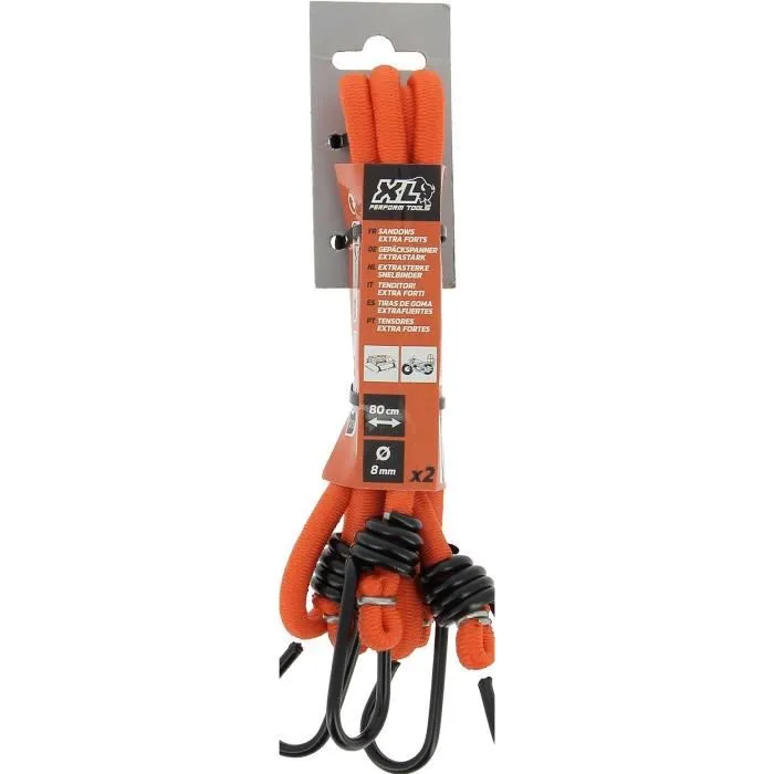 Xl Perform Tools Lot de 2 Sandows / Tendeurs - 10 mm - 80 cm