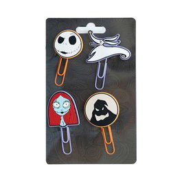 Disney L'Étrange Noël de Monsieur Jack - Set de 4 Badges ou Épingles à Cheveux en Métal et PVC - 5,3 cm