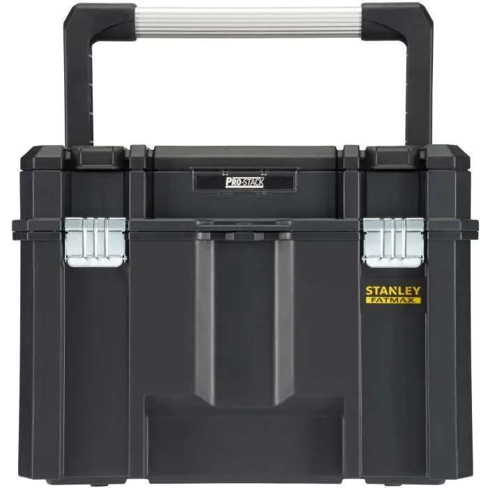 Stanley FMST1-75796 Coffre de rangement modulaire Pro-Stack 23 L, capacité 30 kg, avec organisateur intégré et poignée ergonomique