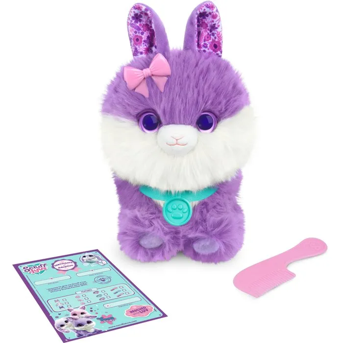 Scruff A Luvs Peluche interactive à laver et coiffer avec accessoires, se transforme en lapin, modèle surprise dès 2 ans