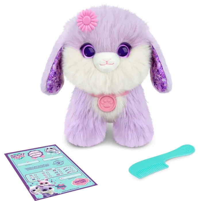 Scruff A Luvs Peluche interactive à laver et coiffer avec accessoires, se transforme en lapin, modèle surprise dès 2 ans