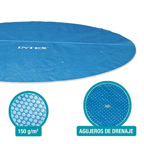 Intex - Cobertor D488 - Couverture solaire pour piscine tubulaire Easy Set/Frame, diamètre 488 cm, en PVC
