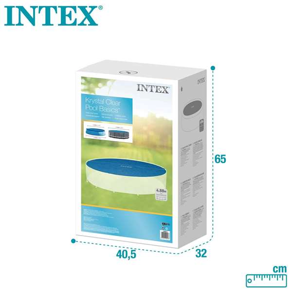 Intex - Cobertor D488 - Couverture solaire pour piscine tubulaire Easy Set/Frame, diamètre 488 cm, en PVC