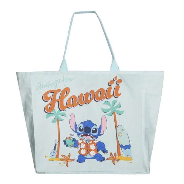 Disney Sac Shopping Tote Bag Stitch avec lanières - 70% Polyester, 30% Coton - 48 x 43 x 17 cm Disney Sac Shopping Tote Bag Stitch avec lanières - 70% Polyester, 30% Coton - 48 x 43 x 17 cm