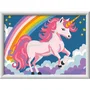 Ravensburger CreArt Kids 25904, Kit de peinture par numéros licorne néon, 18x24cm avec cadre, 7 ans et plus, tableau pré-peint