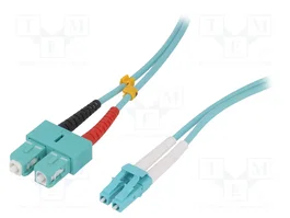 LOGILINK Patch cord en fibre optique OM3 LC/UPC,SC/UPC 3m