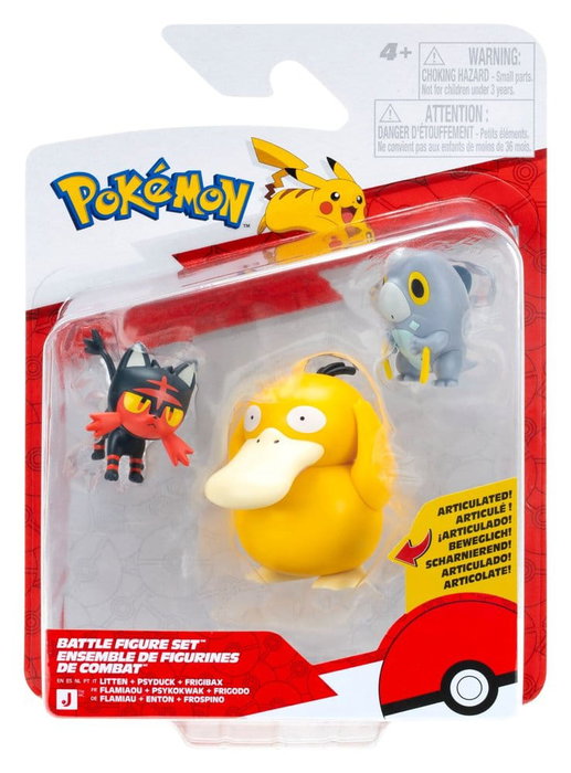 Jazwares Pokémon Battle Figure assortiment (4) packs de 3 figurines