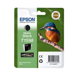 Epson T1598 Cartouche d'encre noir mate pour imprimante Stylus Photo R2000 - 17 ml