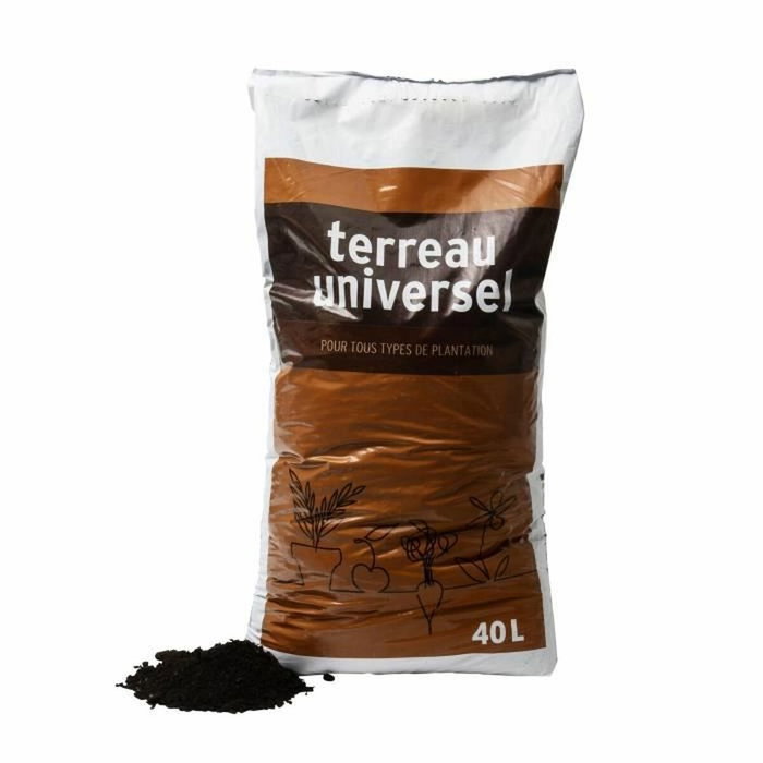 Terreau Universel pour Plantes de Jardin et d'Intérieur, 40 Litres