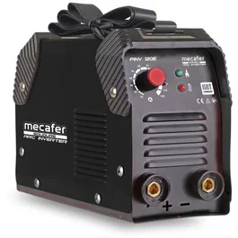 Mecafer Poste à souder Inverter MMA 120 A, compact, performant et léger, pour travaux de maintenance, réparation et assemblage métallique