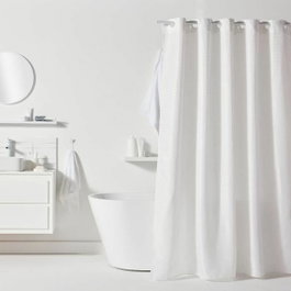 Today Rideau de douche gaufré blanc 180 x 200 cm